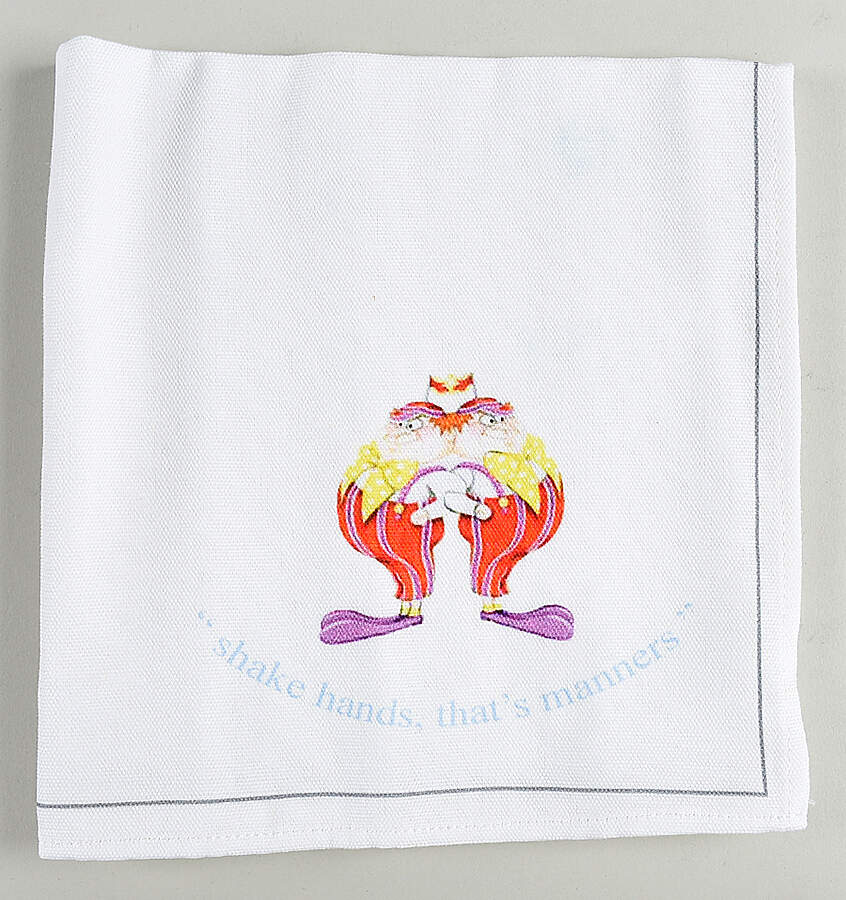 Alice in Wonderland's Cafe Cloth Napkin by Cardew Design-1
