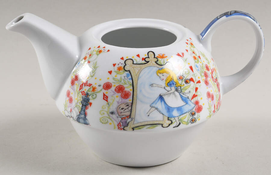 Alice in Wonderland's Cafe Individual Teapot with Cup Teapot No Lid by Cardew Design-1
