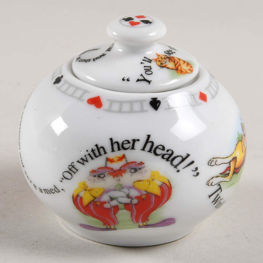 Alice in Wonderland's Cafe Toy Sugar Bowl & Lid by Cardew Design-1