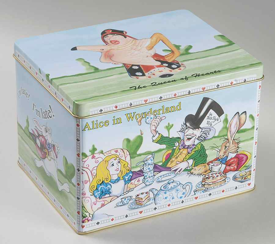 Alice in Wonderland's Cafe Gift Tin for Figurine by Cardew Design-1