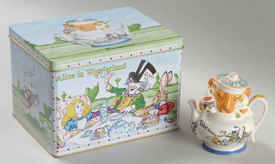 Alice in Wonderland's Cafe Figurine in Gift Tin by Cardew Design-1