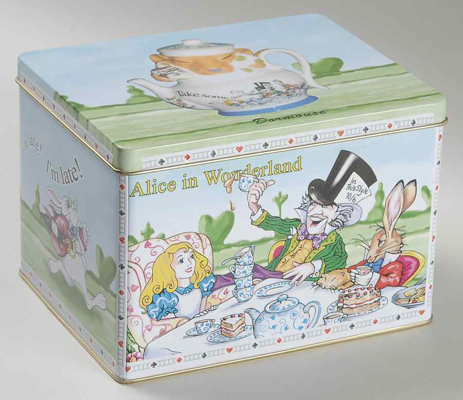 Alice in Wonderland's Cafe Gift Tin for Figurine by Cardew Design-1