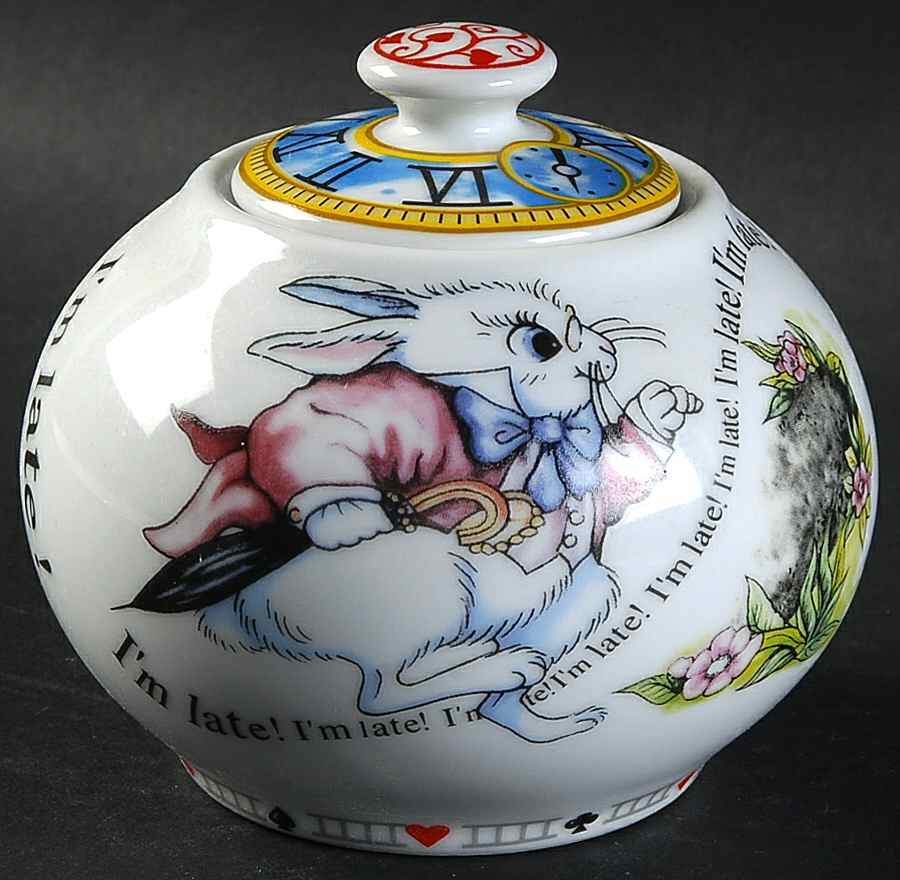 Alice in Wonderland's Cafe Sugar Bowl & Lid by Cardew Design-1