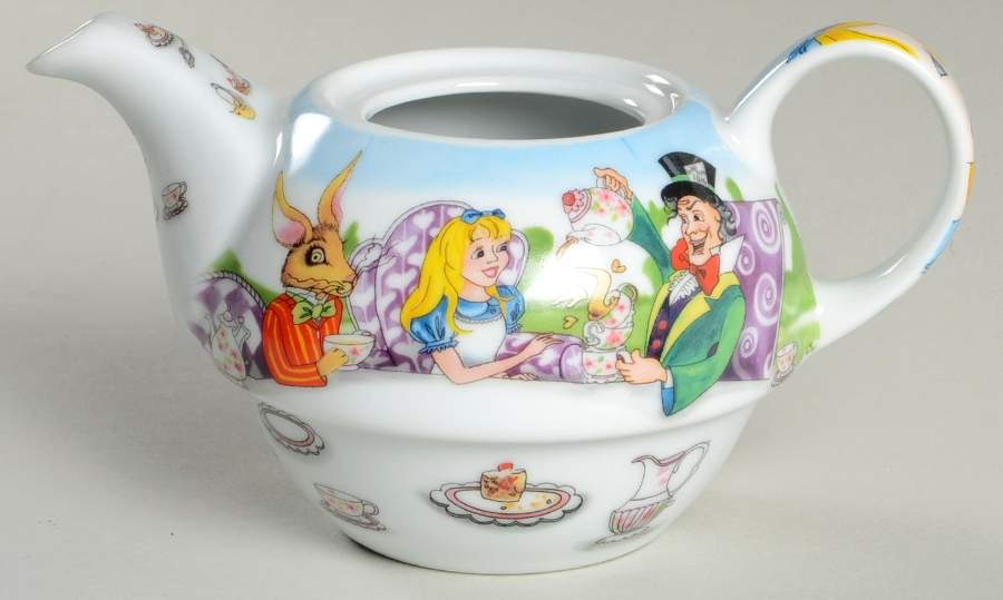Alice in Wonderland's Cafe Individual Teapot with Cup Teapot No Lid by Cardew Design-1