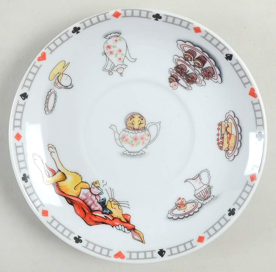 Alice in Wonderland's Cafe Saucer for Flat Cup by Cardew Design-1