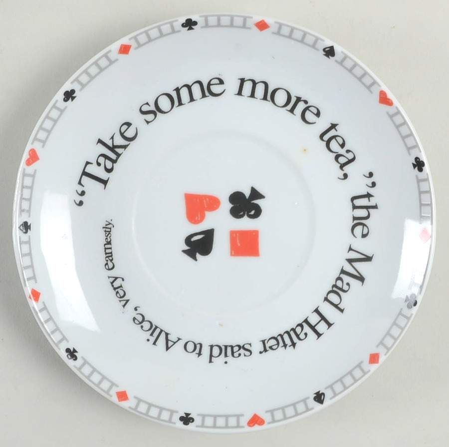 Alice in Wonderland's Cafe Saucer for Flat Cup by Cardew Design-1