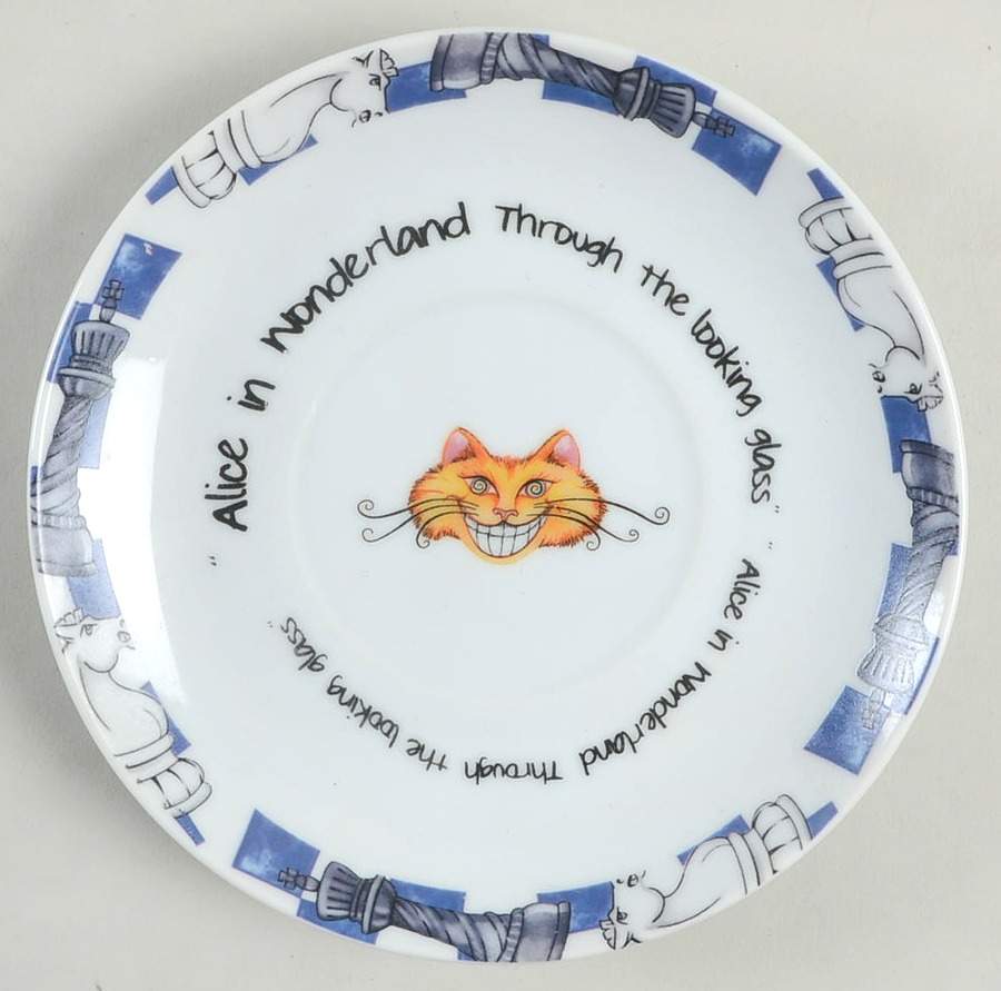 Alice in Wonderland's Cafe Saucer for Flat Cup by Cardew Design-1