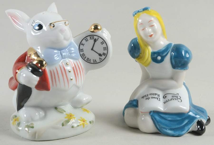 Alice in Wonderland's Cafe Figural Salt and Pepper by Cardew Design-1