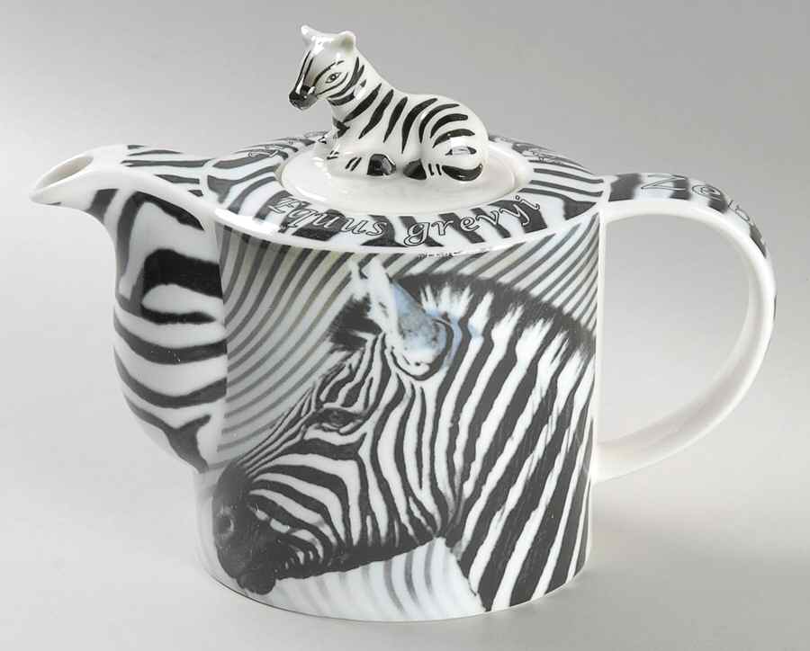 Zebra Mini Teapot & Lid by Cardew Design-1