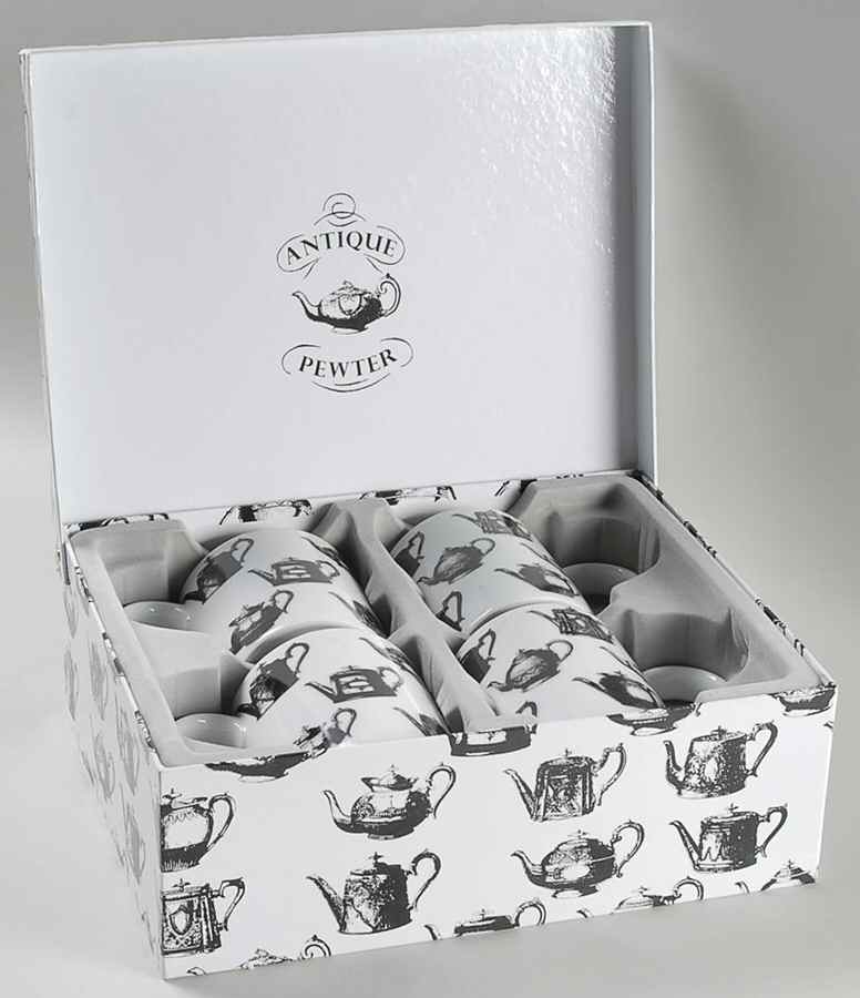 Antique Pewter Mug - Set of 4 Boxed by Cardew Design-1