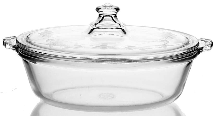 Originals Clear 1.5 Quart Oval Covered Casserole by Pyrex-1