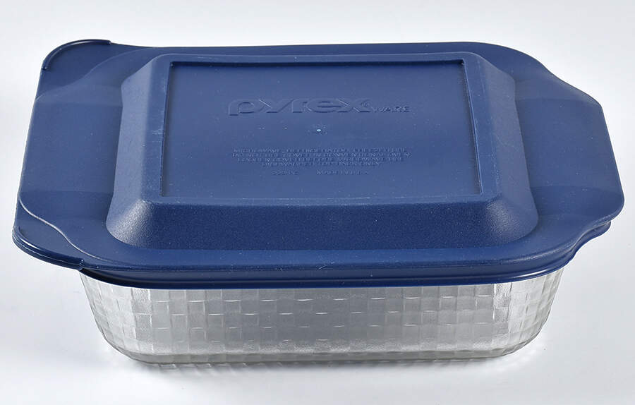 Originals Clear 8" Square Baker & Plastic Lid by Pyrex-1