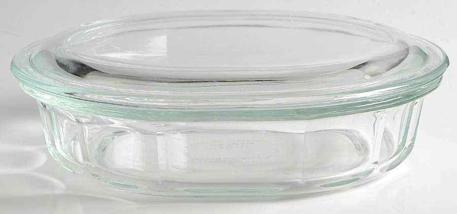 Originals Clear 1.25 Quart Oval Covered Casserole by Pyrex-1