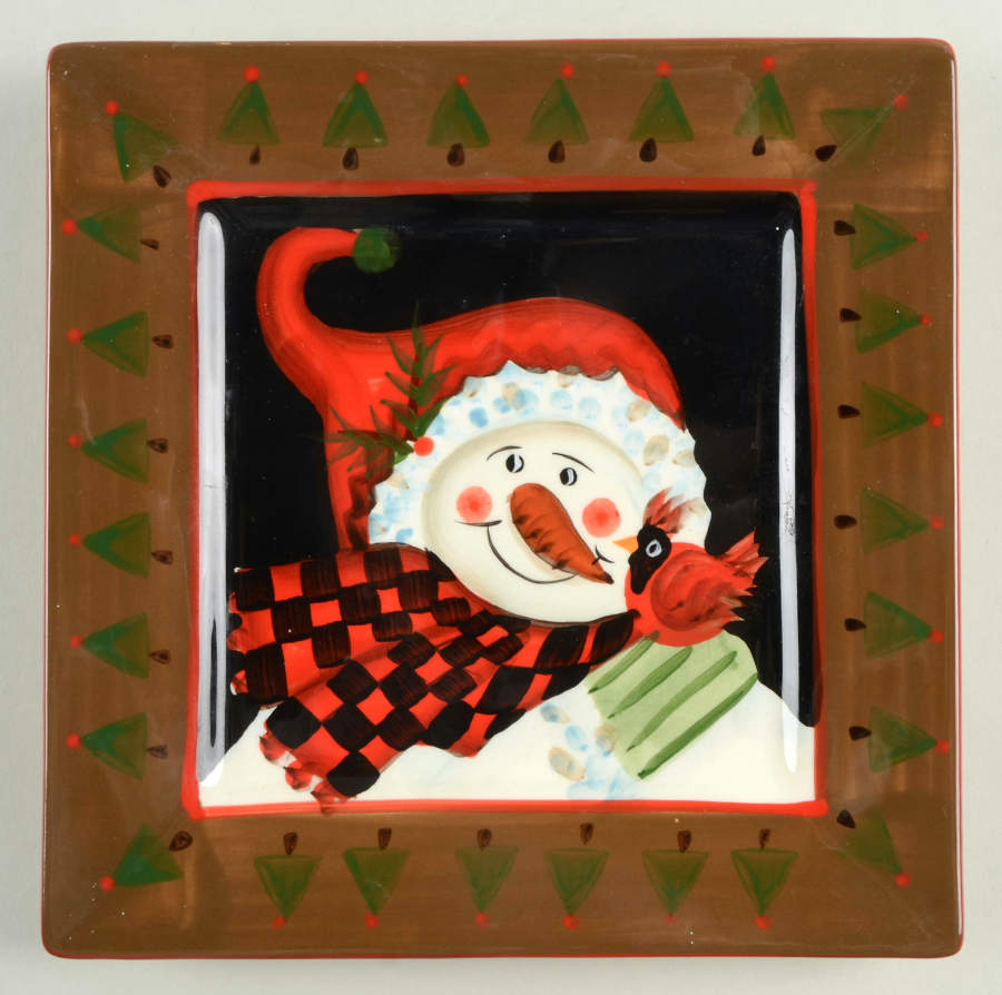 Camp Jingles Square Salad Plate by Pfaltzgraff-1