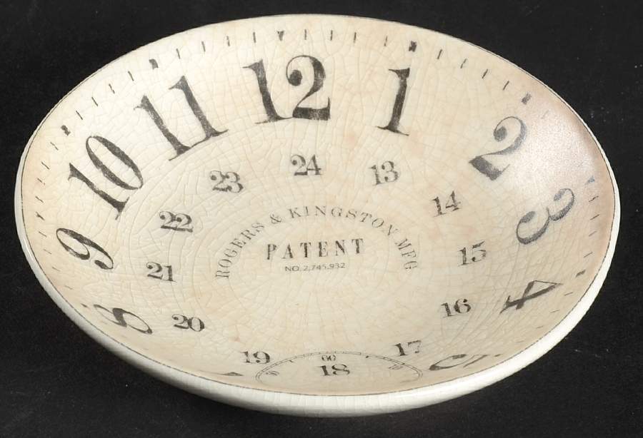 Vintage Clock Fruit/Dessert (Sauce) Bowl by Pottery Barn China-1