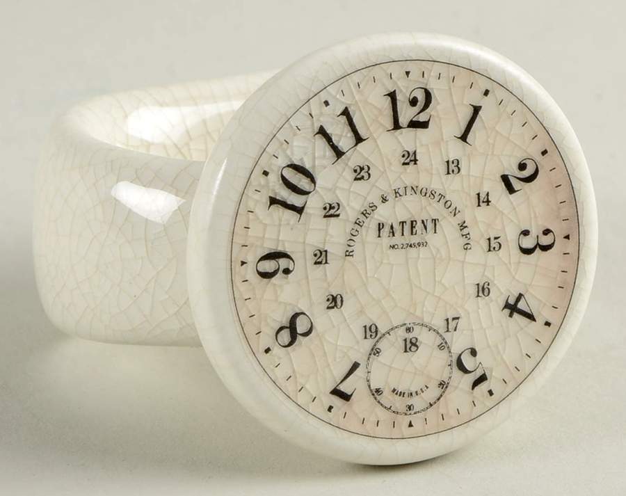 Vintage Clock Napkin Ring by Pottery Barn China-1