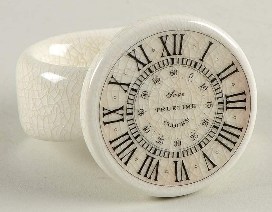 Vintage Clock Napkin Ring by Pottery Barn China-1