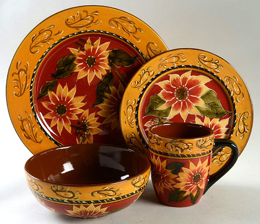 Sunflower 4 Piece Place Setting by Pier 1-1