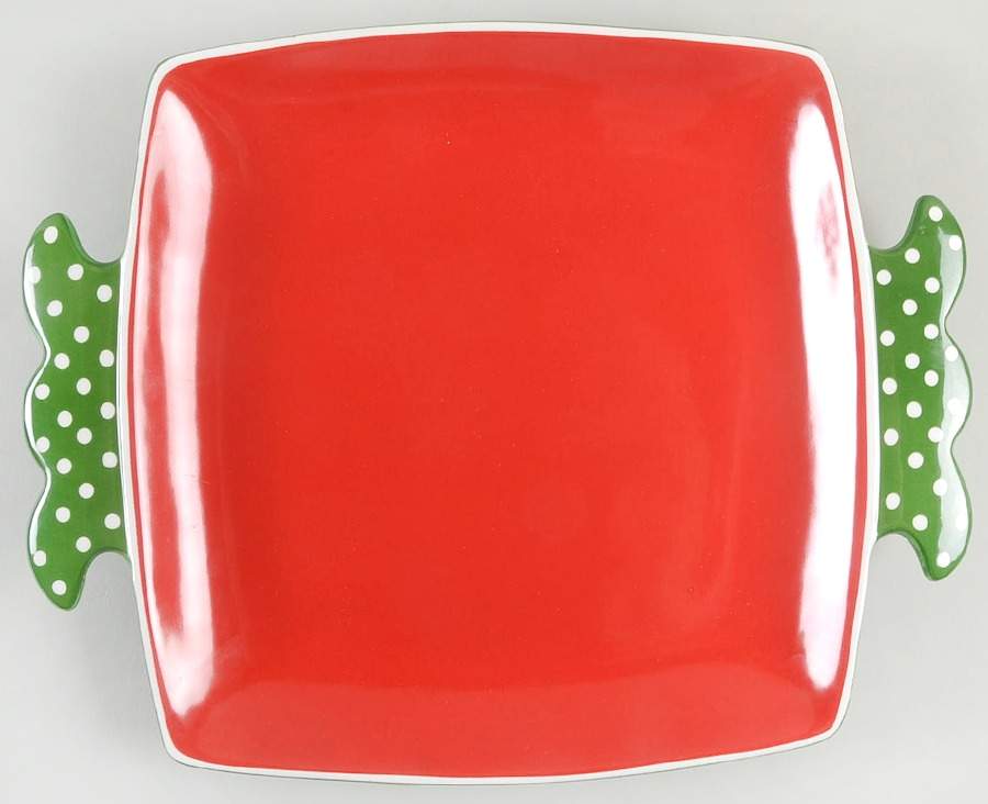 Candy Cane 10" Square Serving Platter by Pier 1-1