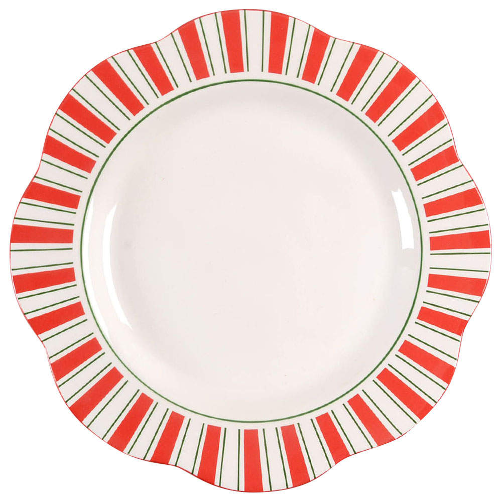 Candy Cane Dinner Plate by Pier 1-1
