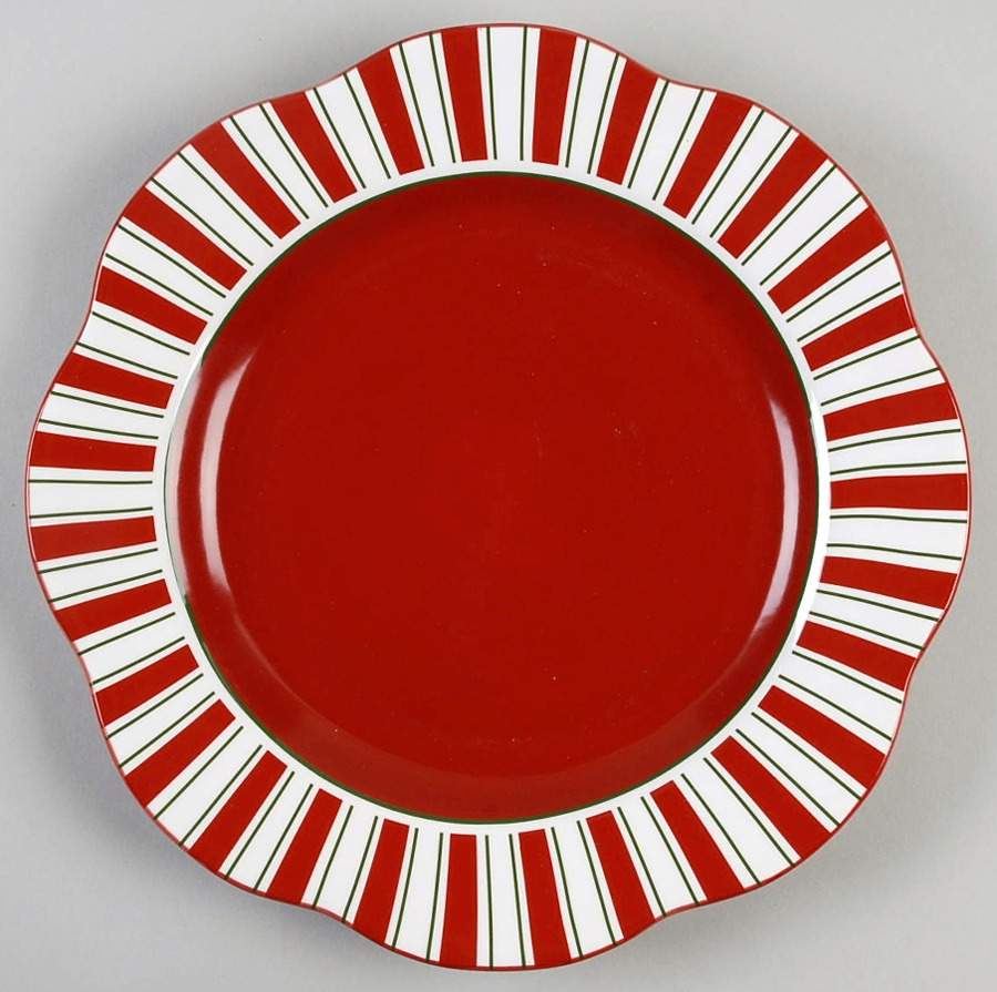 Candy Cane Dinner Plate by Pier 1-1