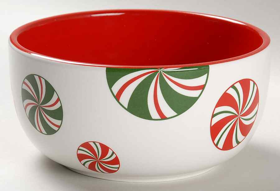 Candy Cane Soup/Cereal Bowl by Pier 1-1