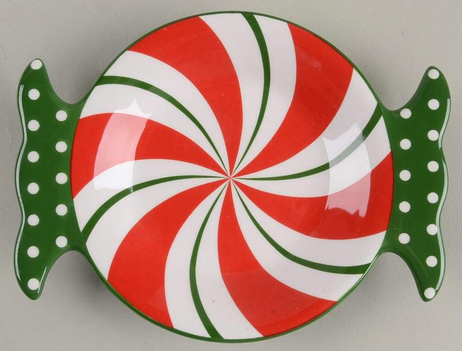 Candy Cane Appetizer Plate by Pier 1-1