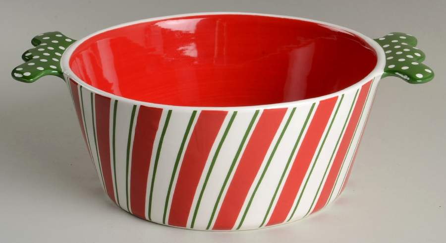 Candy Cane 10" Round Serving Bowl by Pier 1-1