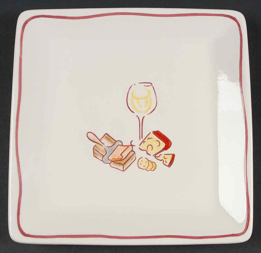 PBA54 Square Canape Plate by Pottery Barn China-1
