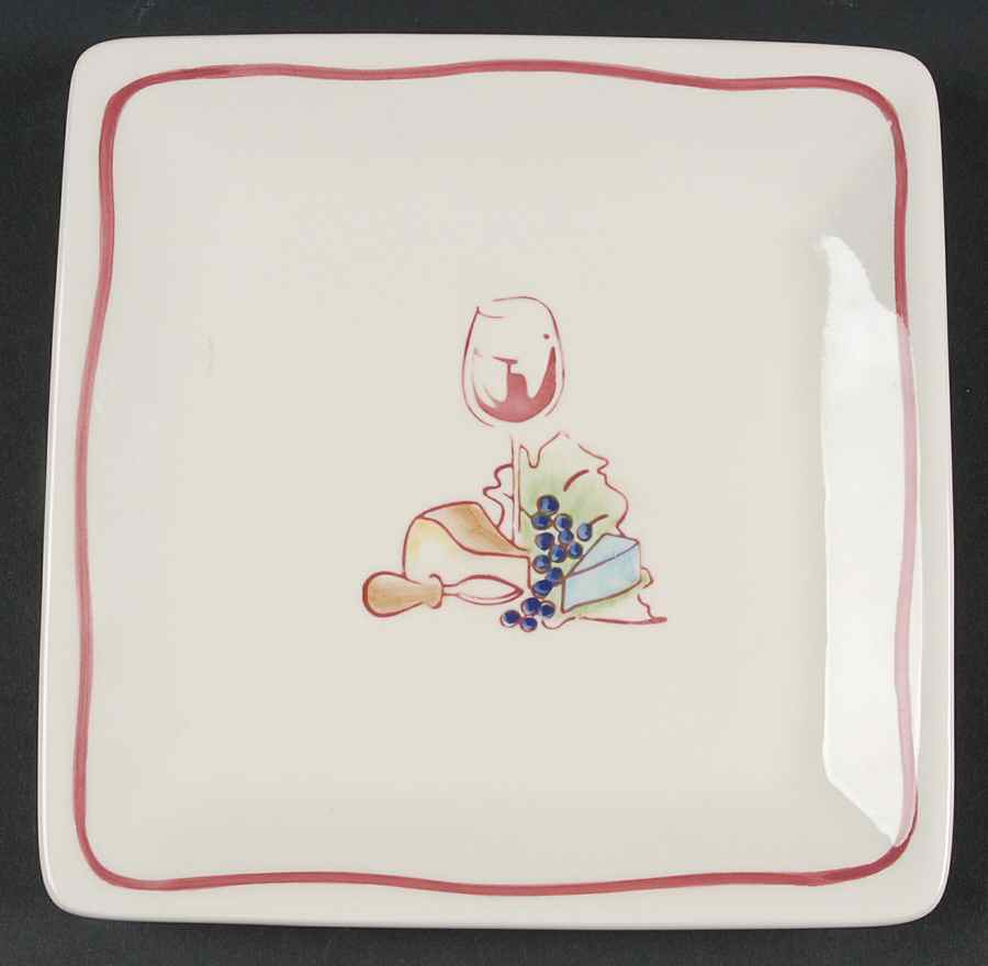 PBA54 Square Canape Plate by Pottery Barn China-1
