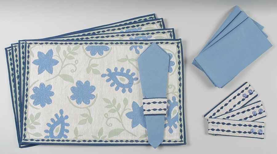 Garden Blooms (12 Piece) Cloth Placemat, Napkins, Napkin Rings by Pfaltzgraff-1