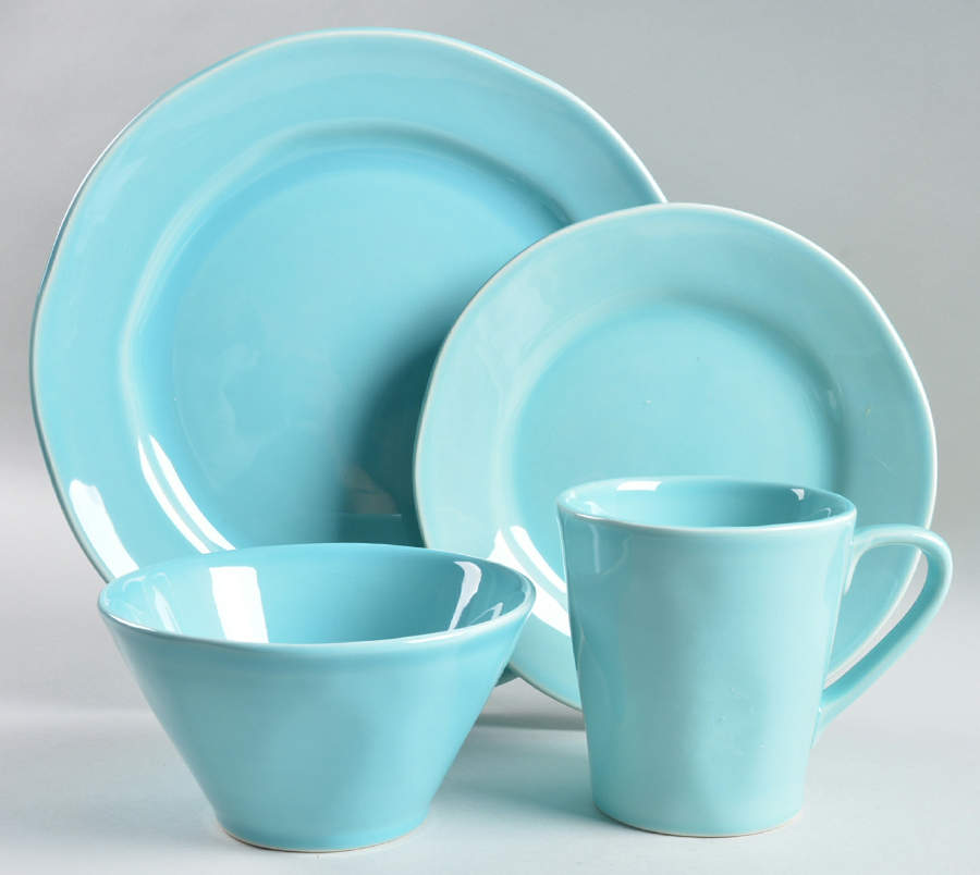 PMZ5 Turquoise 4 Piece Place Setting by Primagera-1