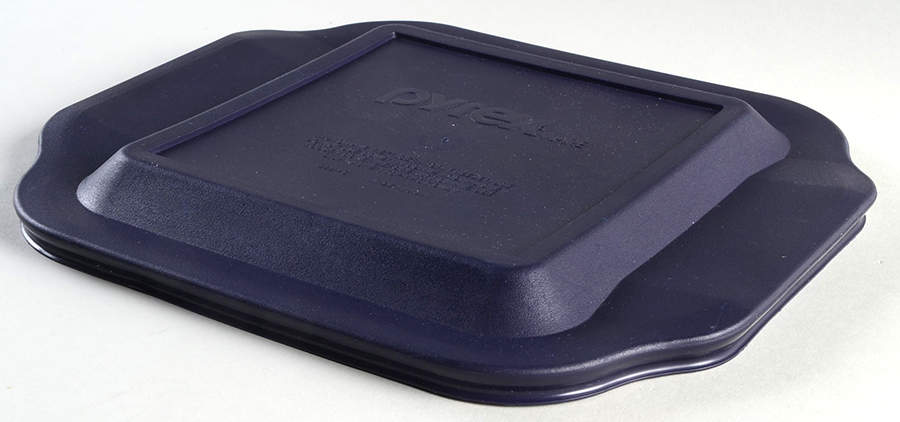 Sculptured Clear Plastic Lid for 8" Square Baker by Pyrex-1