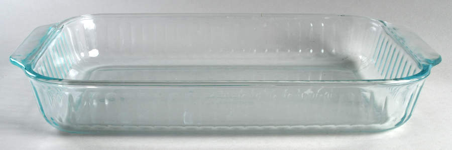 Sculptured Clear 13'' Rectangular Baker by Pyrex-1