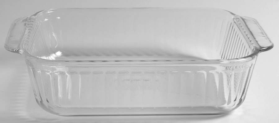 Sculptured Clear 8" Square Baker by Pyrex-1