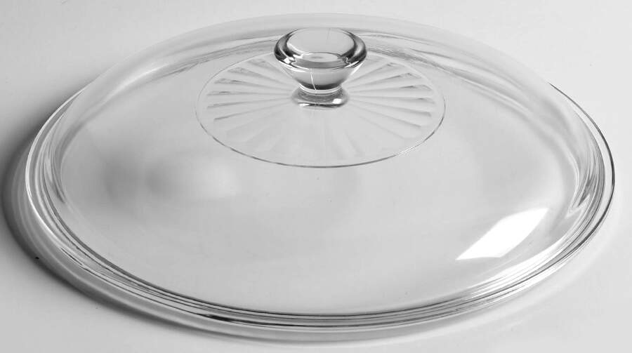 Sculptured Clear Lid for 2 Qt Round Covered Casserole by Pyrex-1