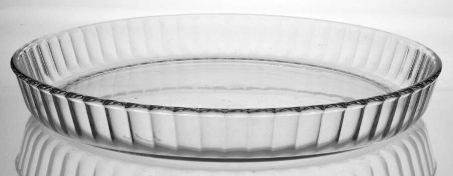 Sculptured Clear 11" Tart Tray by Pyrex-1