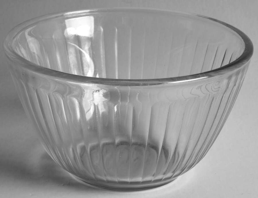 Sculptured Clear 5" Round Vegetable Bowl by Pyrex-1