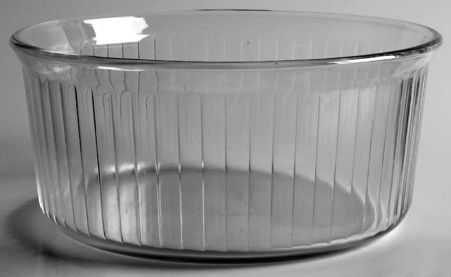 Sculptured Clear 6" Souffle by Pyrex-1