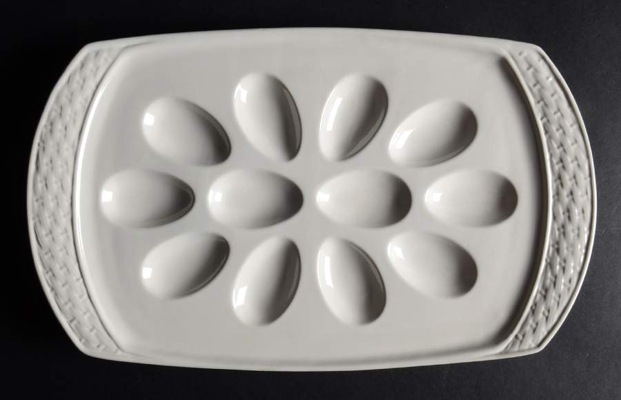 Weave Deviled Egg Plate by Pfaltzgraff-1