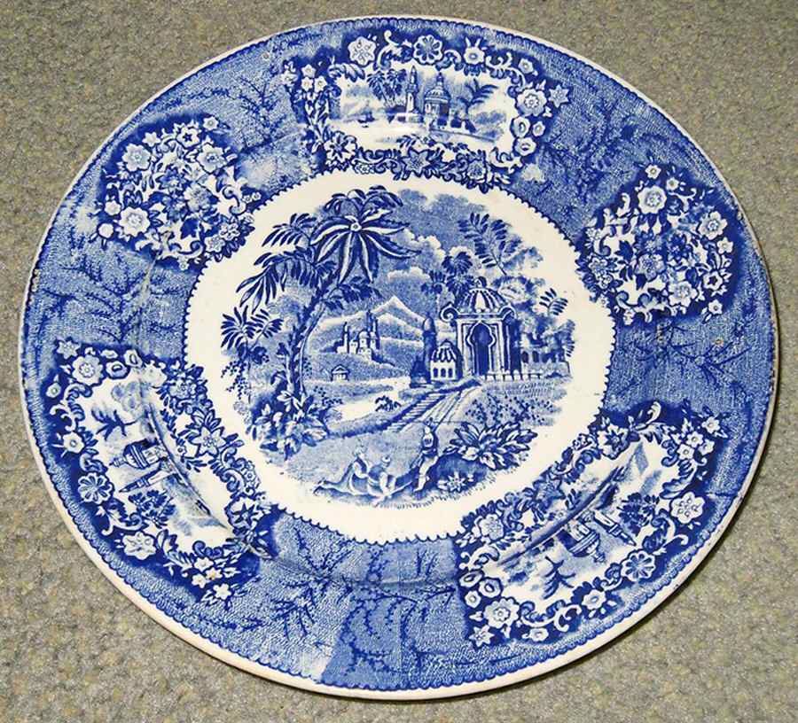 Oriental Blue Dinner Plate by Petrus Regout & Co-1