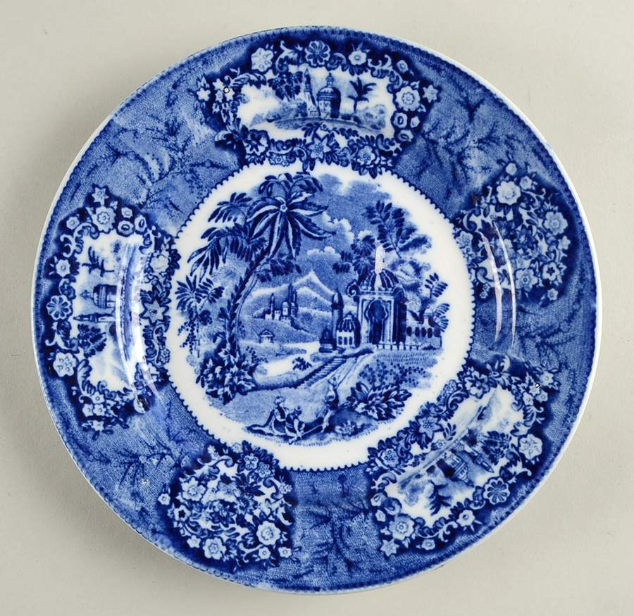 Oriental Blue Luncheon Plate by Petrus Regout & Co-1