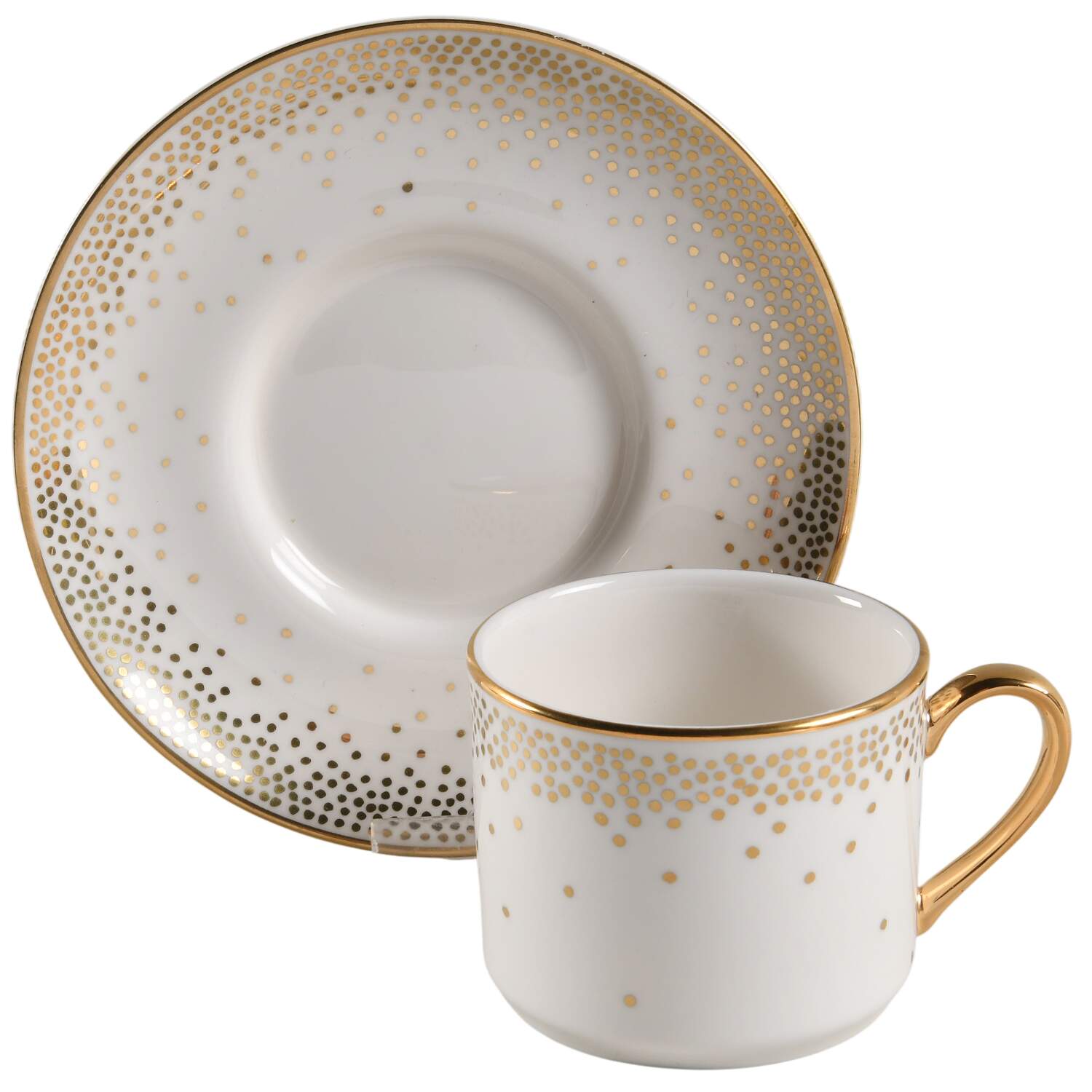 Trousdale Gold Flat Cup & Saucer Set by Pickard-1
