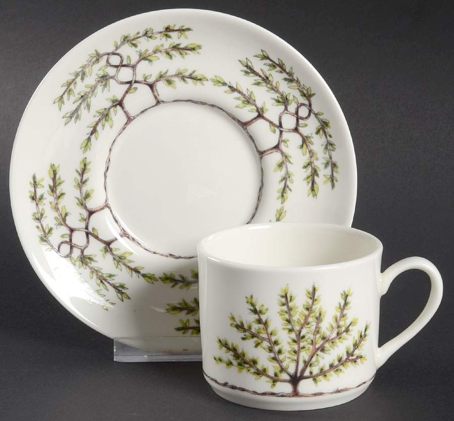 Espalier Flat Cup & Saucer Set by Pickard-1