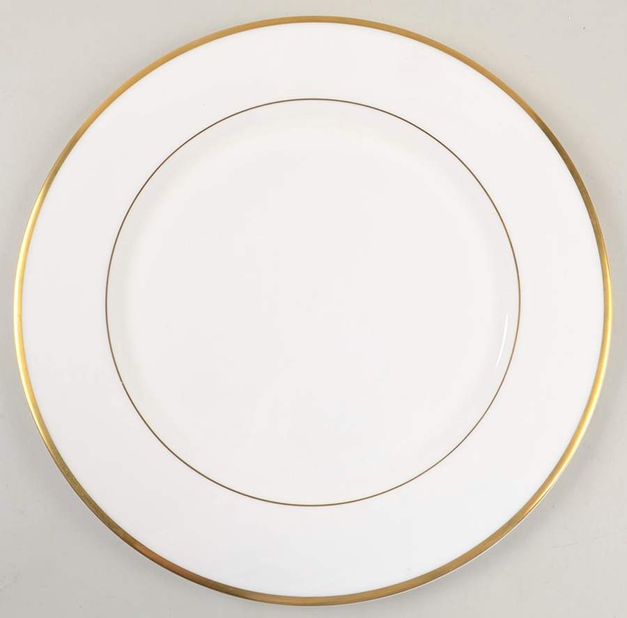 Signature (Gold Trim, No Monogram, Ivory) Service Plate (Charger) by Pickard-1