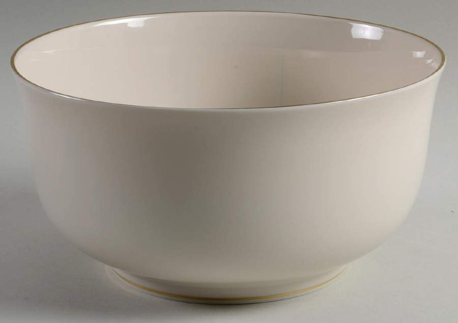 Signature (Gold Trim, No Monogram, Ivory) 8" Round Serving Bowl by Pickard-1