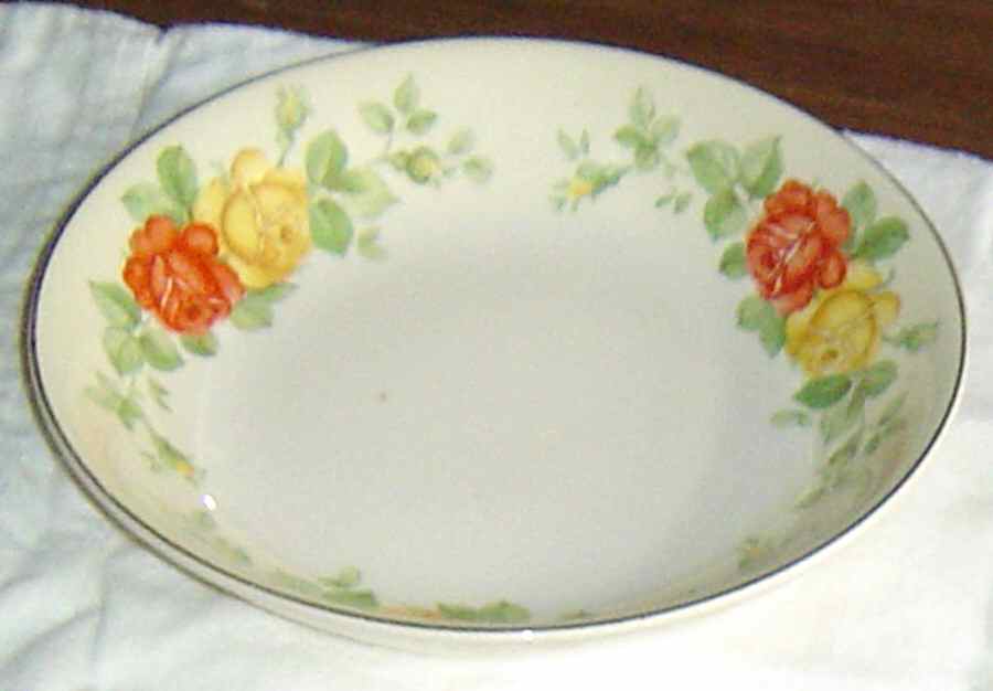 Liberty Roses Coupe Soup Bowl by Paden City-1