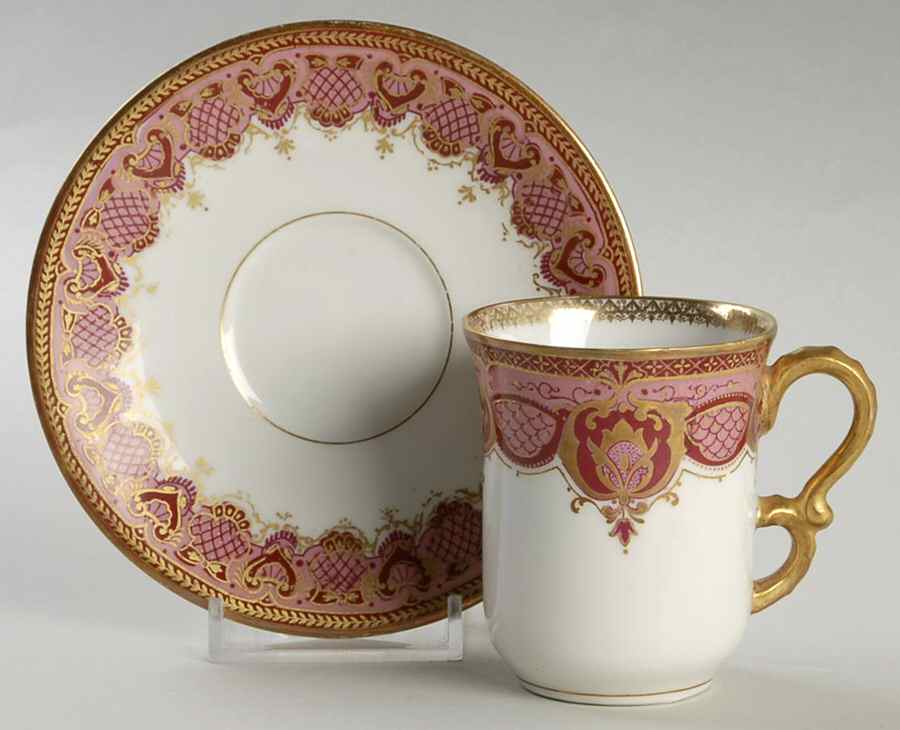 C897 Footed Demitasse Cup & Saucer Set by Jean Pouyat-1