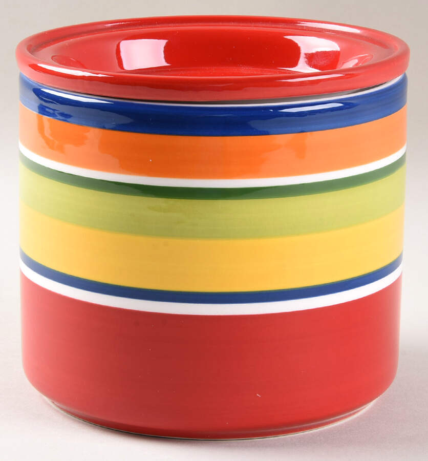Summer Stripes Small Canister & Lid by Pier 1-1