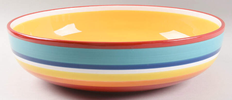 Summer Stripes 12" Round Serving Bowl by Pier 1-1